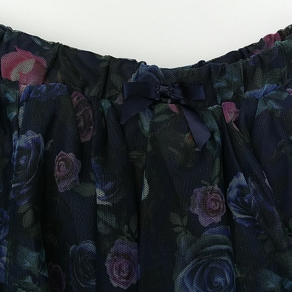 H&M Floral Print Tulle Skirt Sz 7-8 - Picture 3 of 6